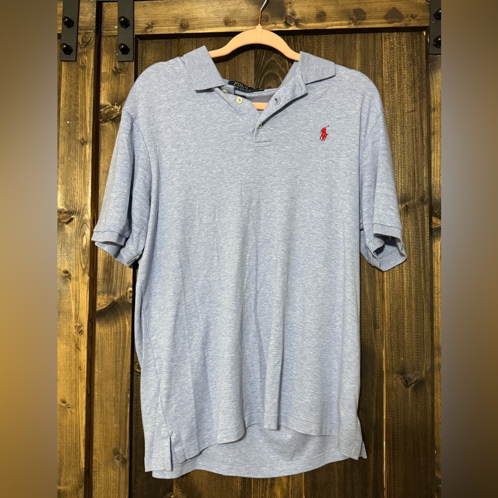 Polo by Ralph Lauren Men's Light Blue Polo Shirt